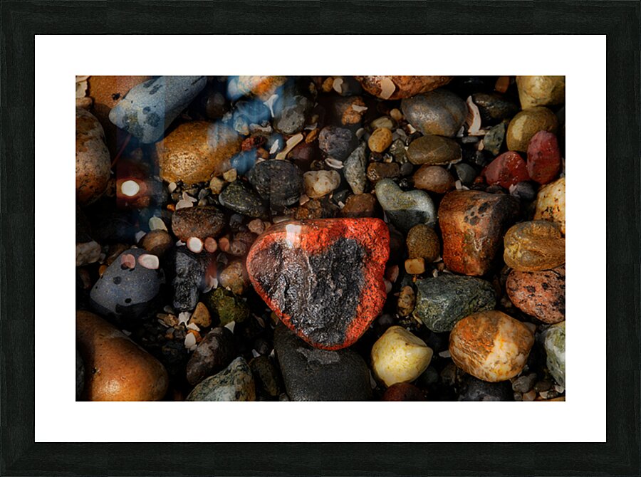 Beach Heart Picture Frame print