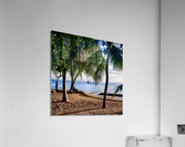 Sailboat And Palms Acrylic Print