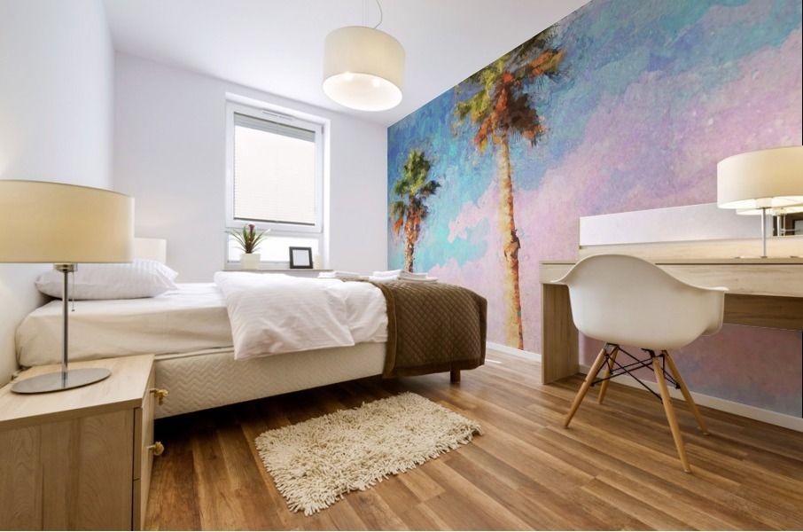 Painted Palms Mural print