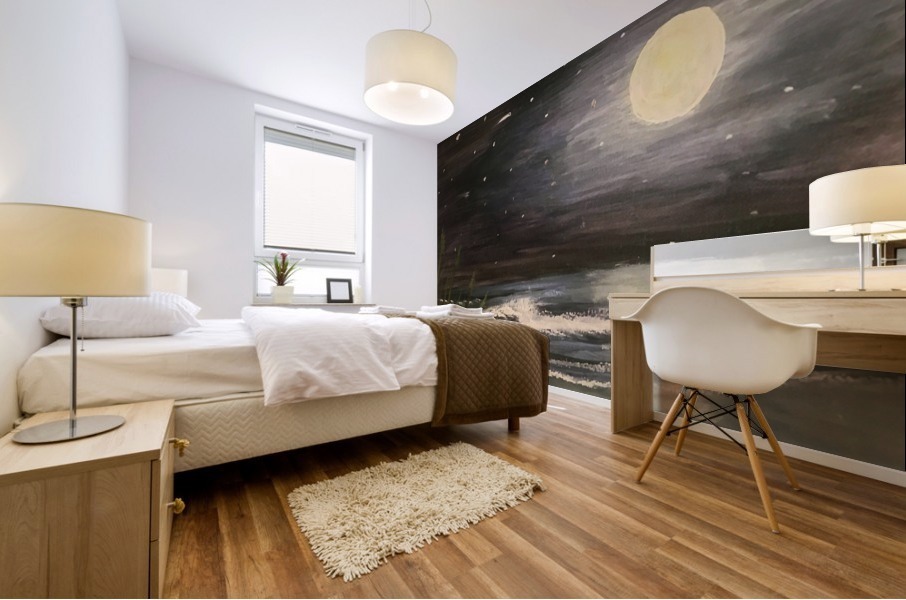 Moonlit Seascape Mural print