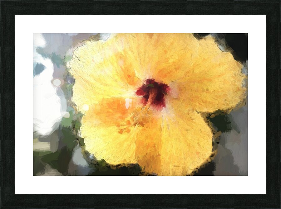 Lady Yellow Picture Frame print