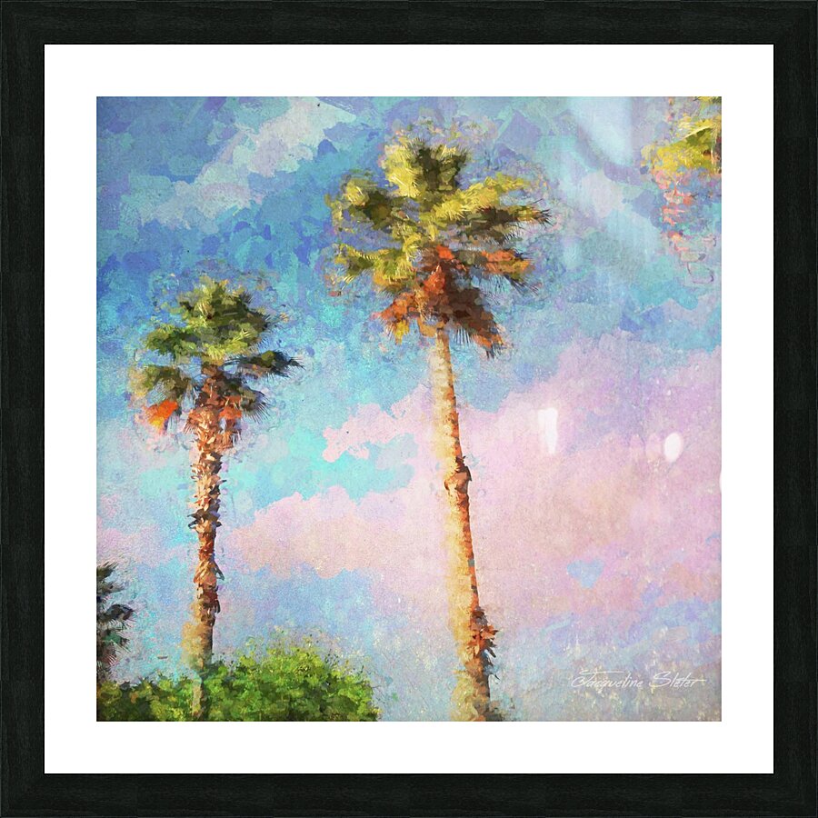 Painted Palms Picture Frame print
