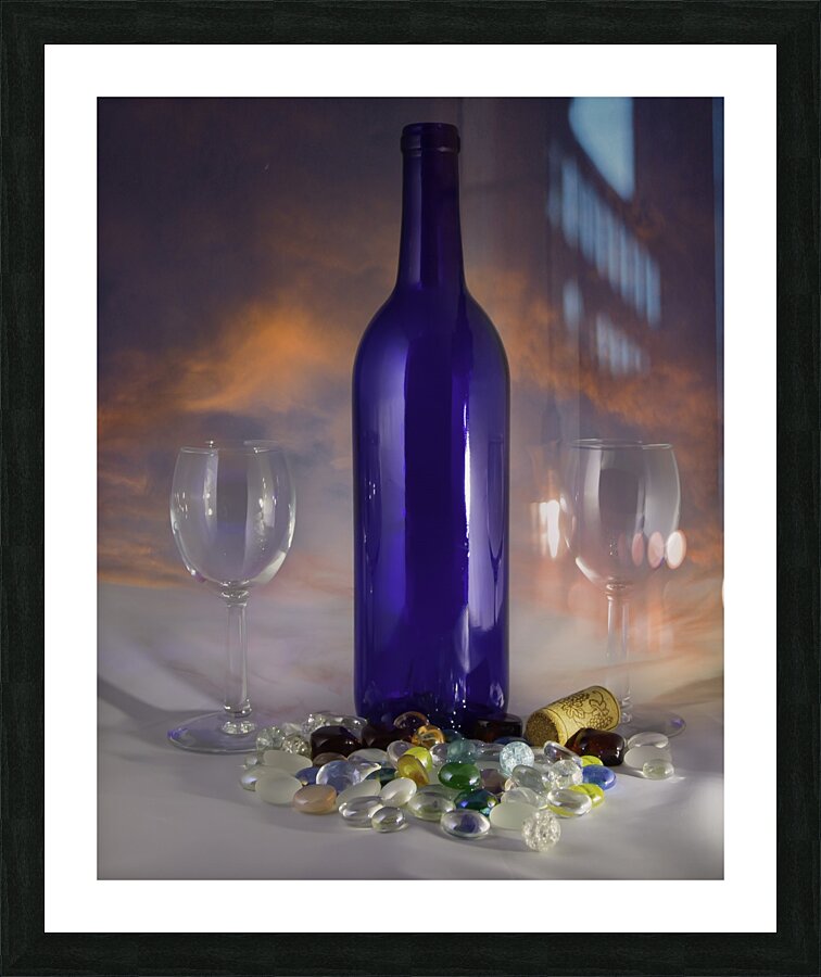 Sunset and Wine Picture Frame print
