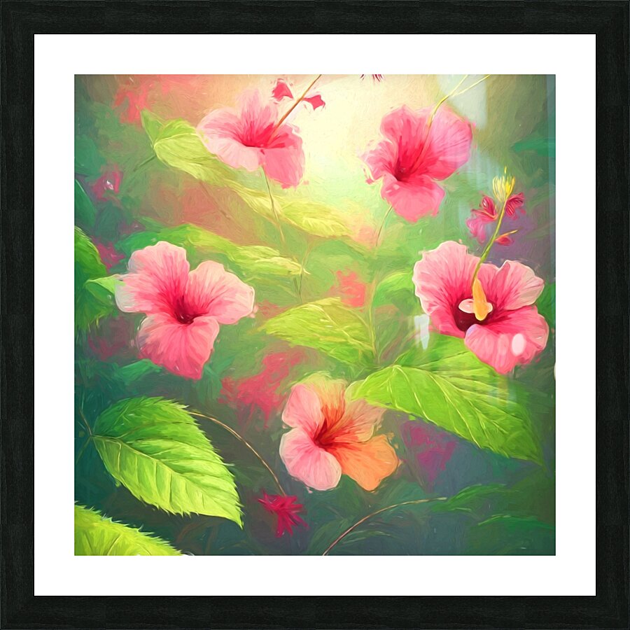 Tropical Hibiscus Picture Frame print