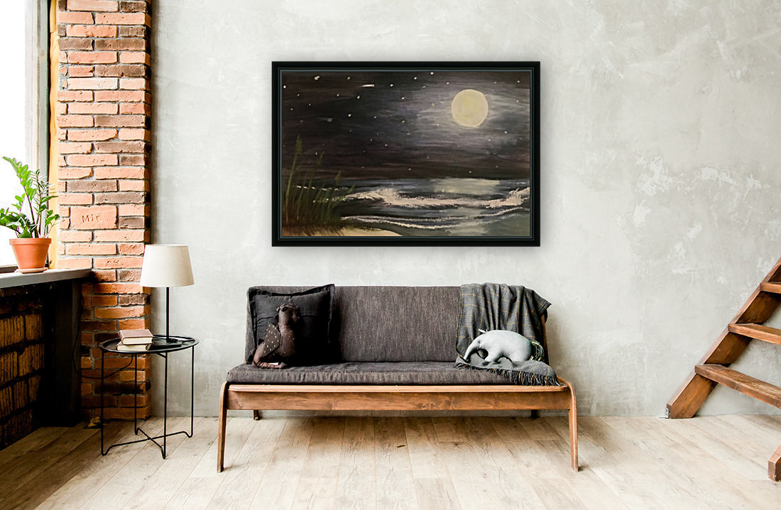 Moonlit Seascape Reproduction