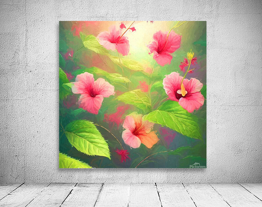 Tropical Hibiscus Wall Preview