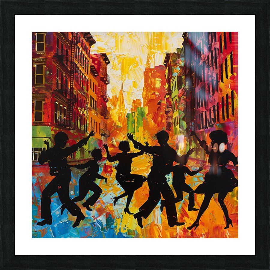Dancing City  Picture Frame print