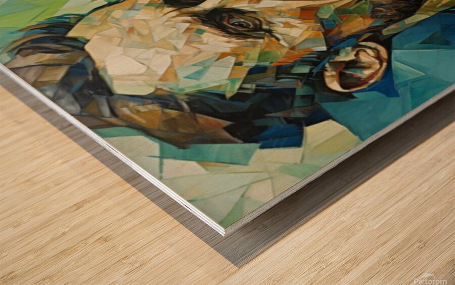 Cubist Consciousness  Wood print