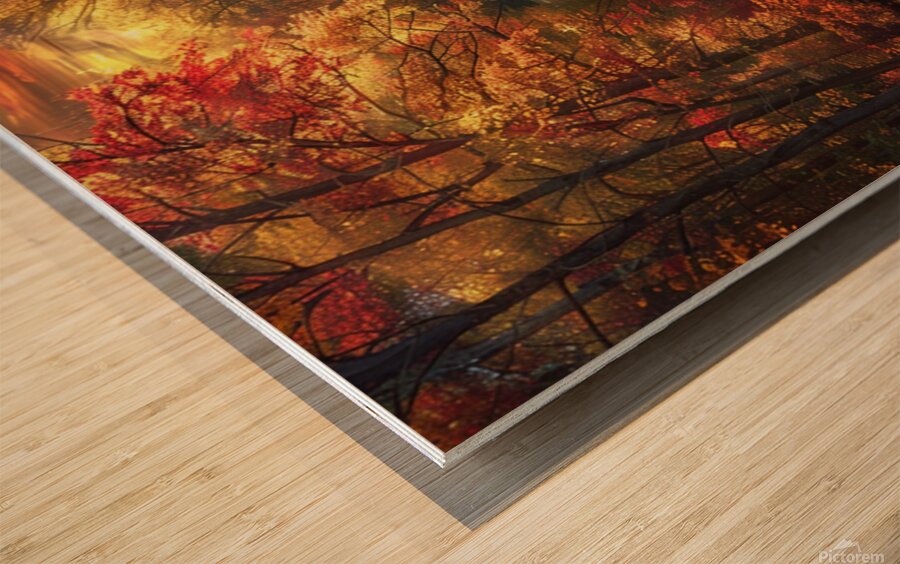 Train Ride Through the Country  Wood print