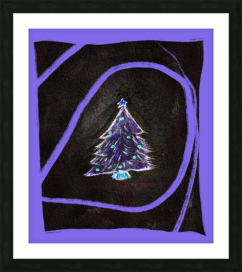 Lilac Christmas Picture Frame print