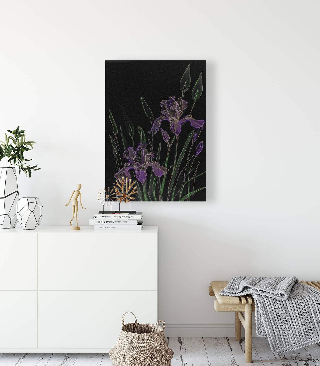 Midnight Irises Reproduction