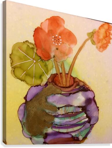 Orange Nasturiums Canvas Print