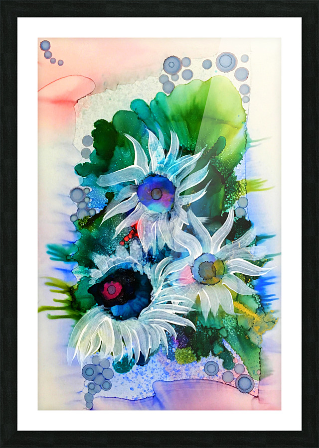 Floral Burst Picture Frame print