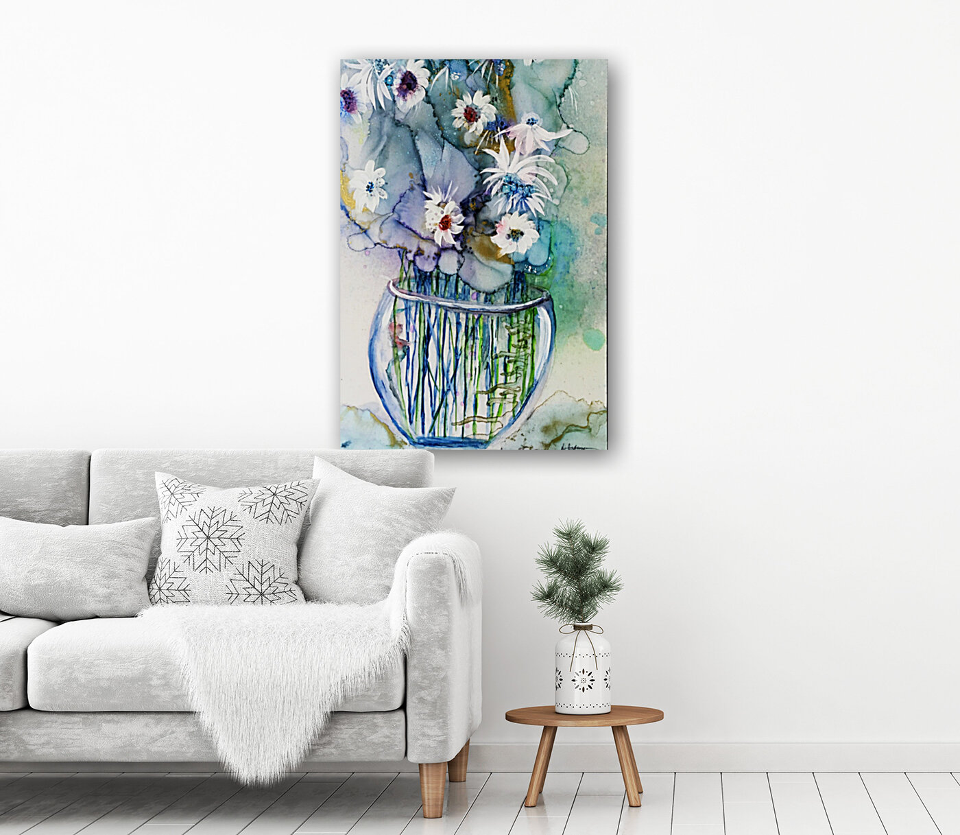 Blue Floral Reproduction