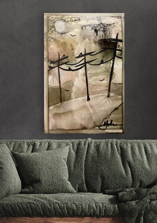 Telephone Pole Perches by Denise Johnson