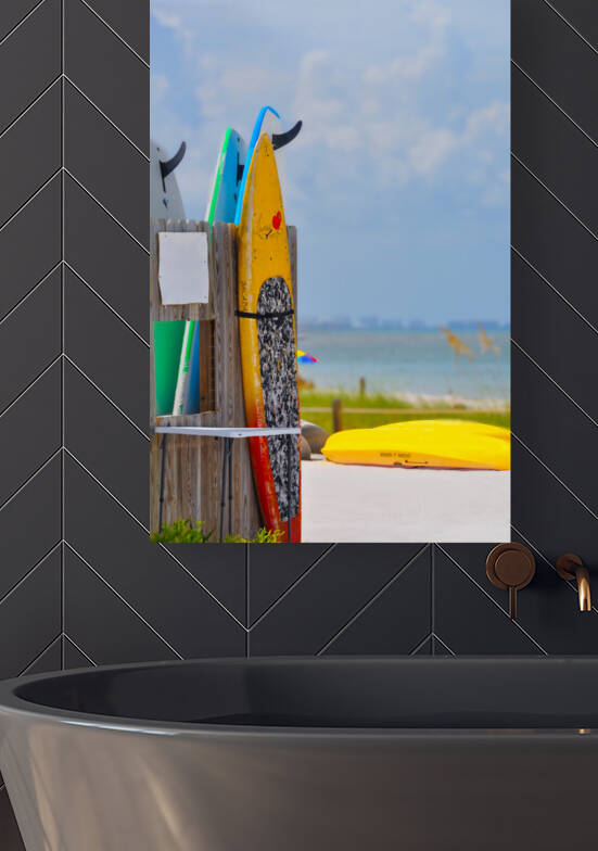 Board at the Beach Reproduction