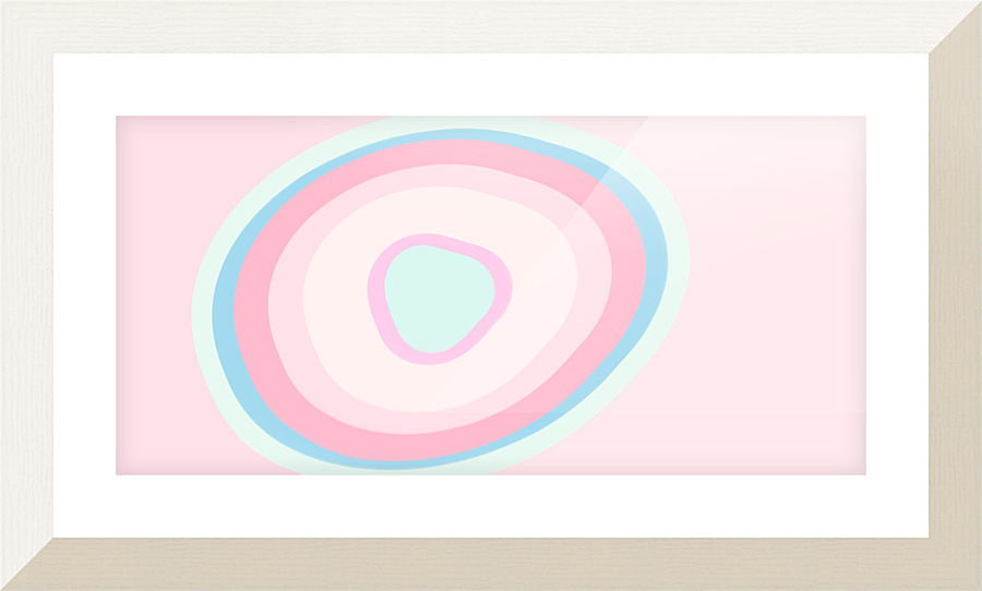 Pebble Pastel Picture Frame print