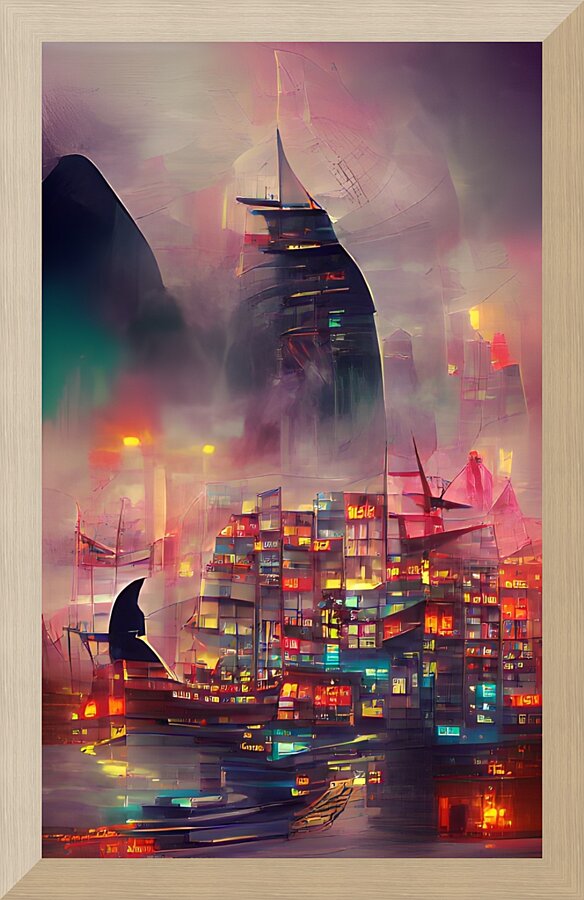 City  life Picture Frame print