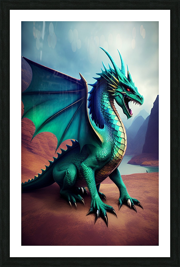 The Dragon King Picture Frame print