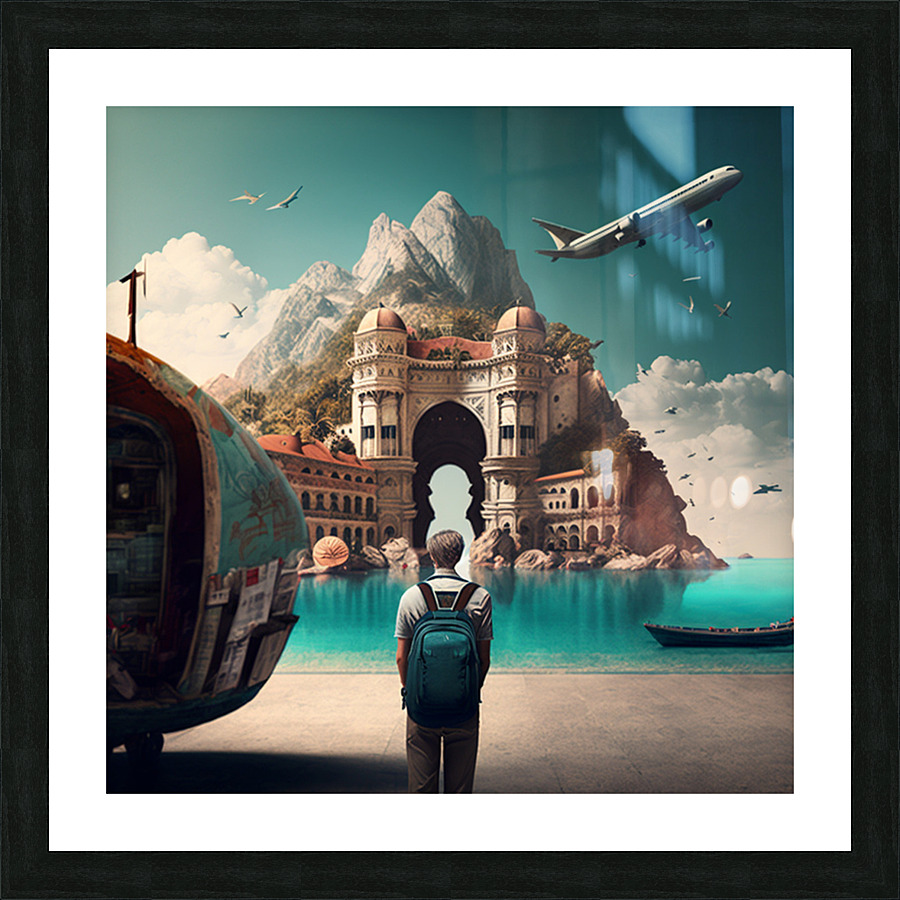 Tourism World Picture Frame print