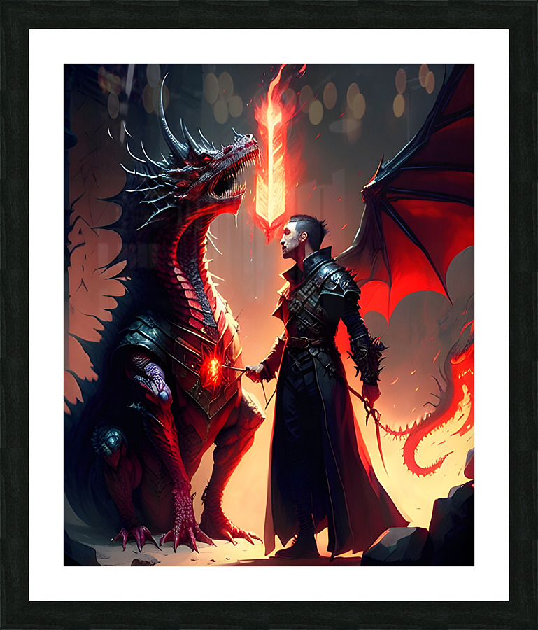 Dragon Lord Picture Frame print
