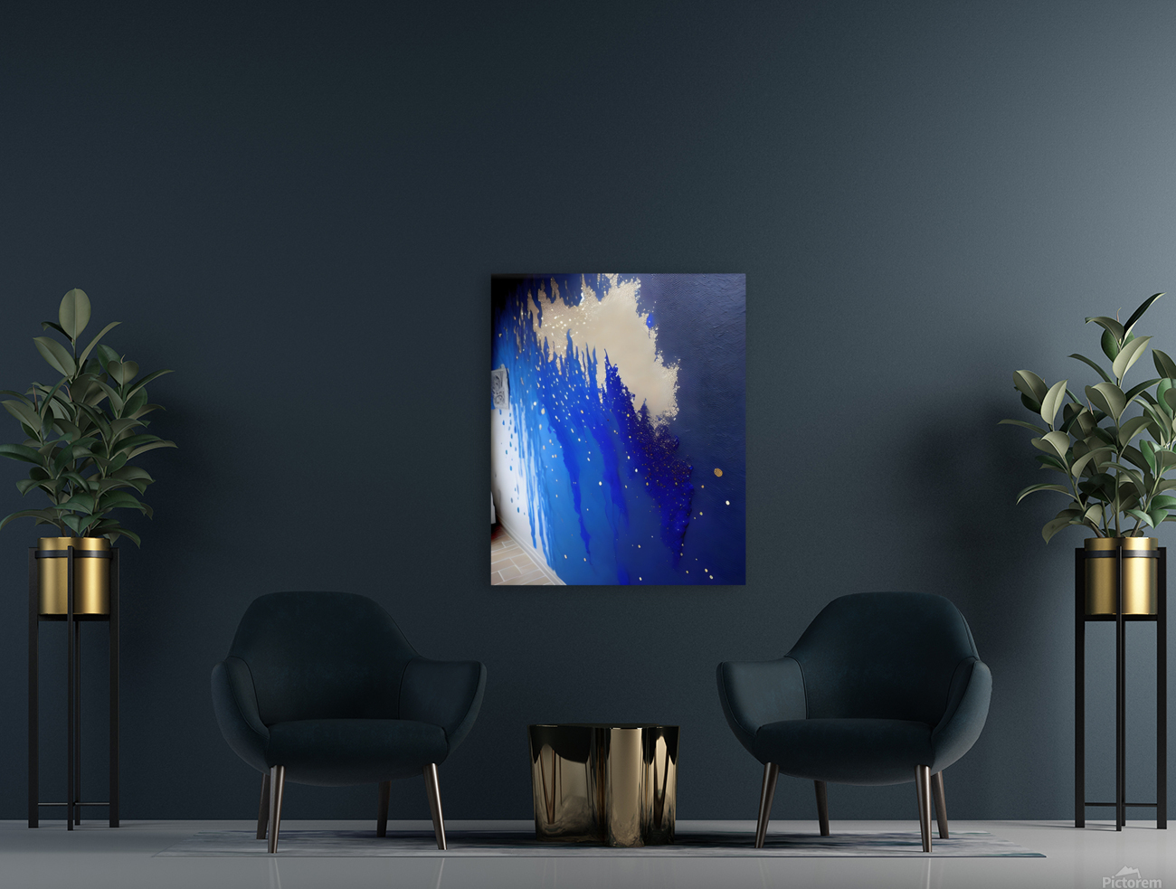 Colors splash on wall Reproduction