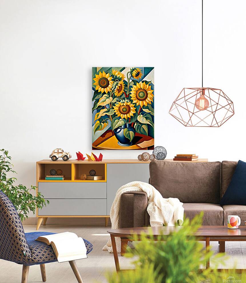 Cubist Sunflowers Reproduction