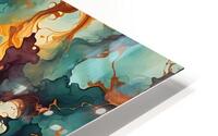 Teal Amber Flow HD Metal print