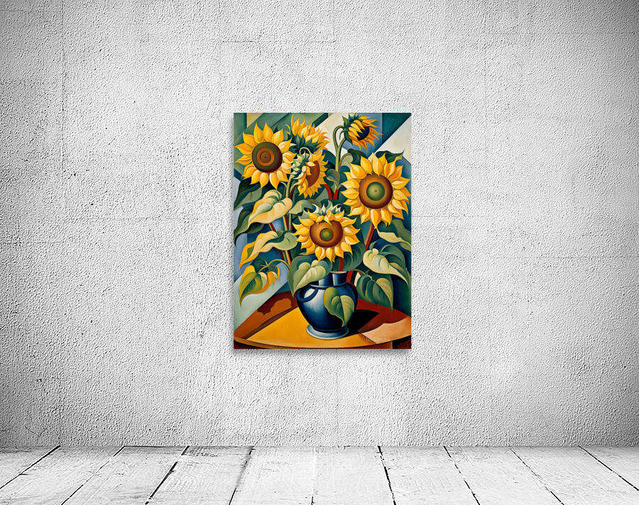 Cubist Sunflowers Wall Preview