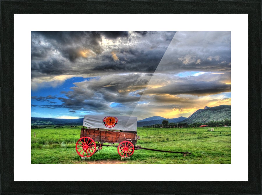 Wagon Wheel Picture Frame print