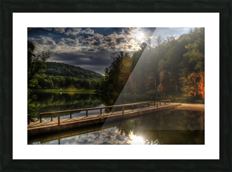 Camp Waterfront Picture Frame print