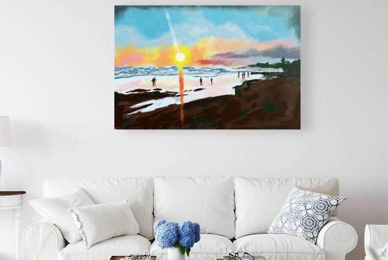 Paradise Dusk: Vibrant Beach Bliss by Shubham Sharma
