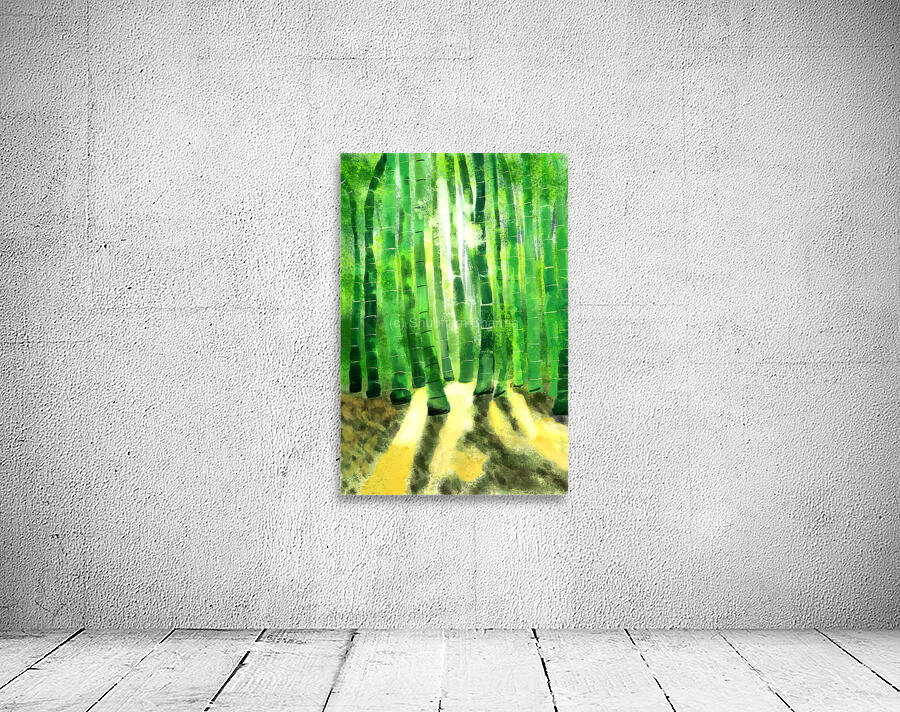 Bamboo tree in the forest with sunlight Wall Preview