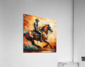Galloping Cowboy Acrylic Print