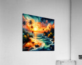 Tropical Beach at Sunset 4 Acrylic Print