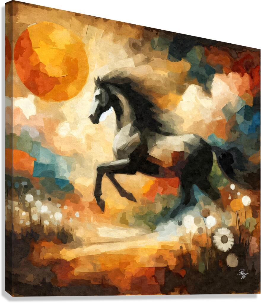 Abstract Horse 3 Canvas Print