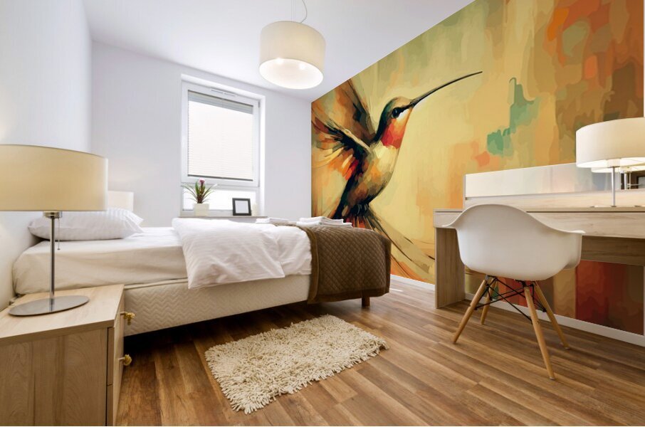  Crimson Flight  Mural print