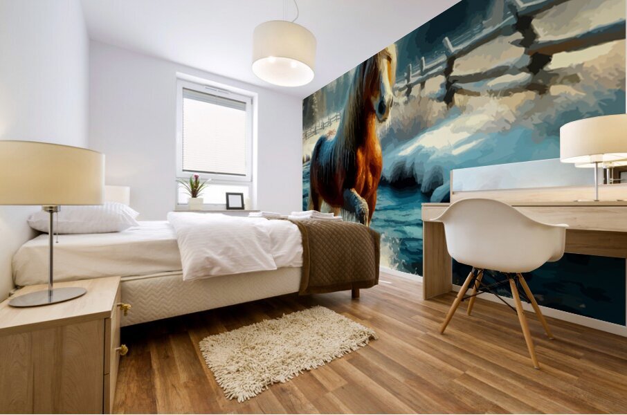 Frosted River Run Mural print