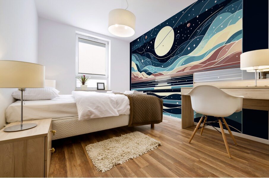 Starlit Tides Mural print
