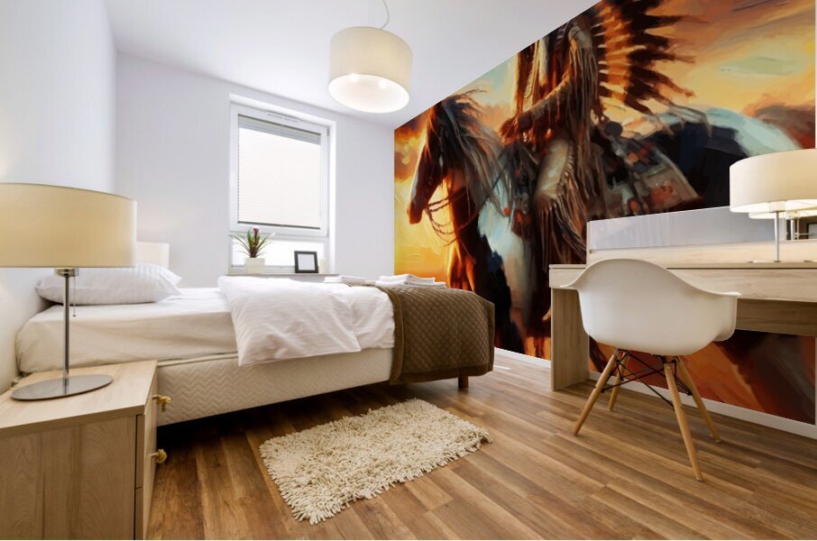 Warrior at Dusk Mural print