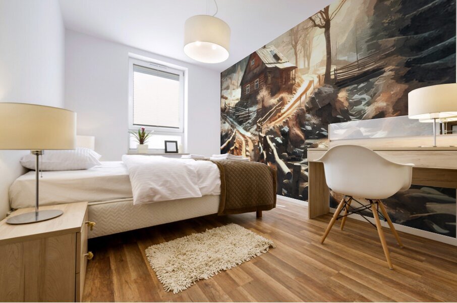  log cabin 6  Mural print