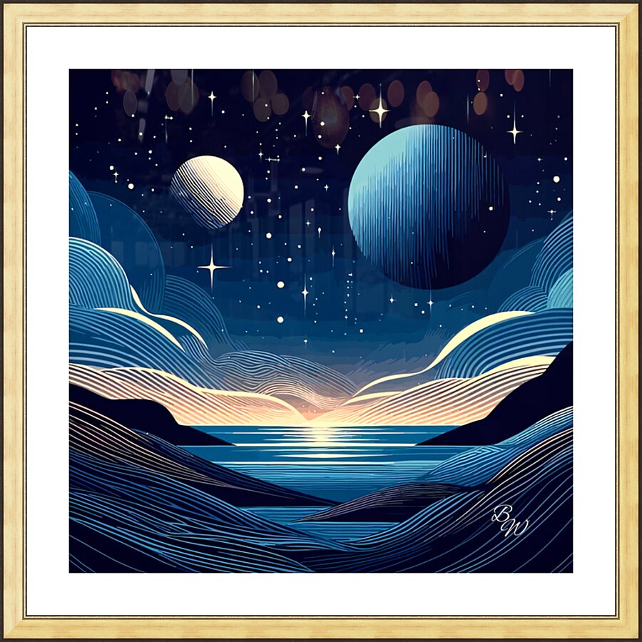 Celestial Horizon Picture Frame print