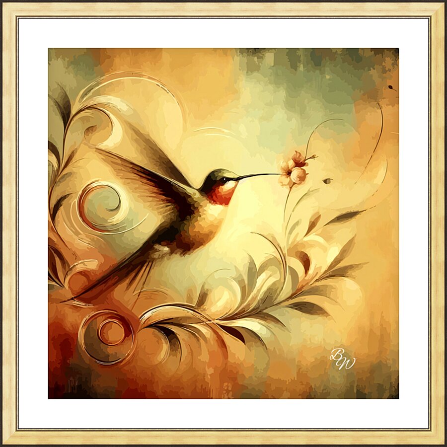 Floral Flight  Picture Frame print