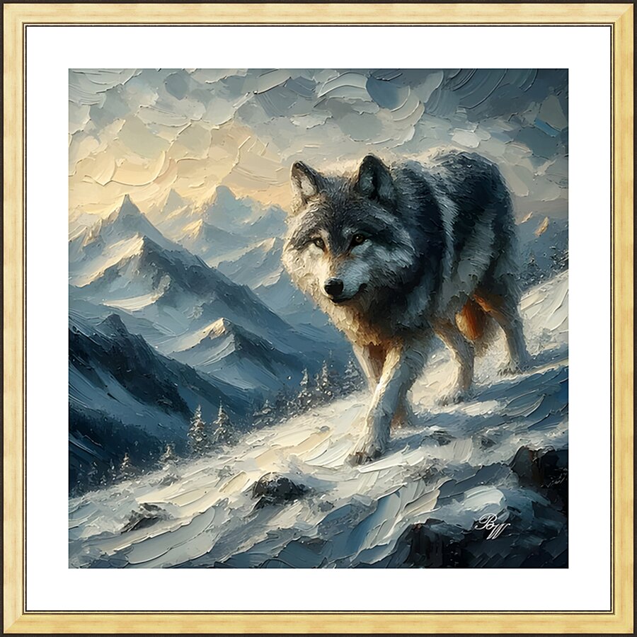 Wolf Stalker  Picture Frame print