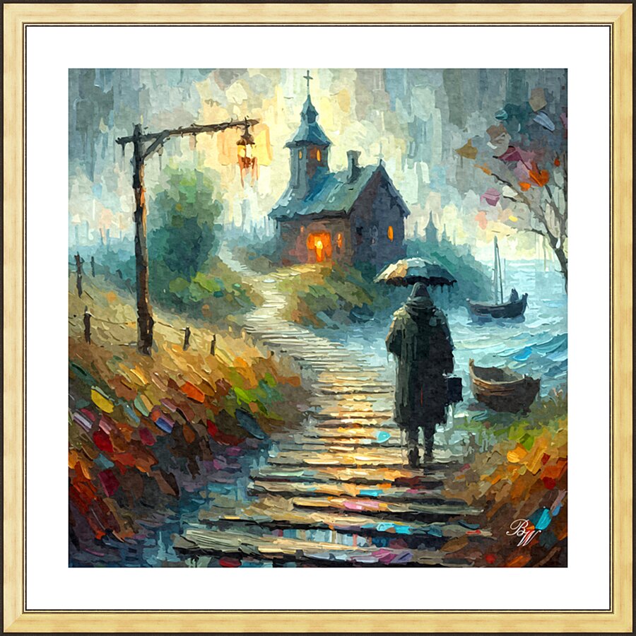 The Visitor Picture Frame print