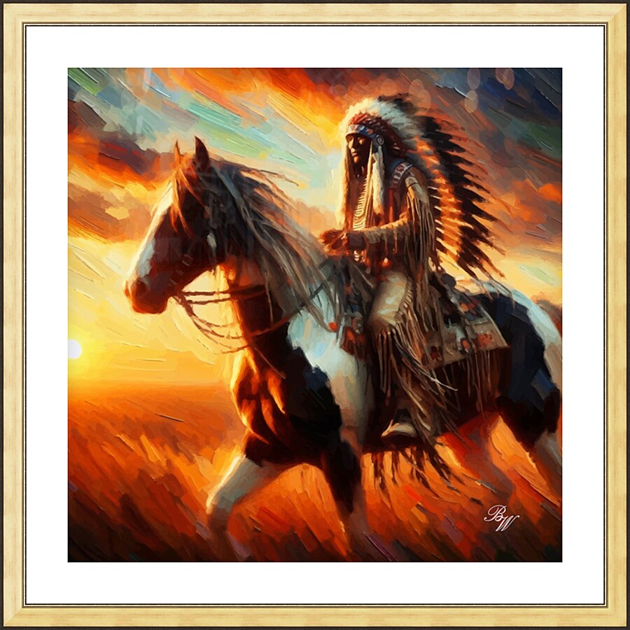 Warrior at Dusk Picture Frame print