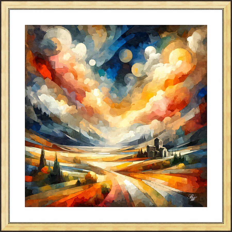 Abstract Countryside Picture Frame print