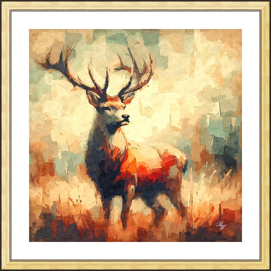 Abstract Deer 3 Picture Frame print