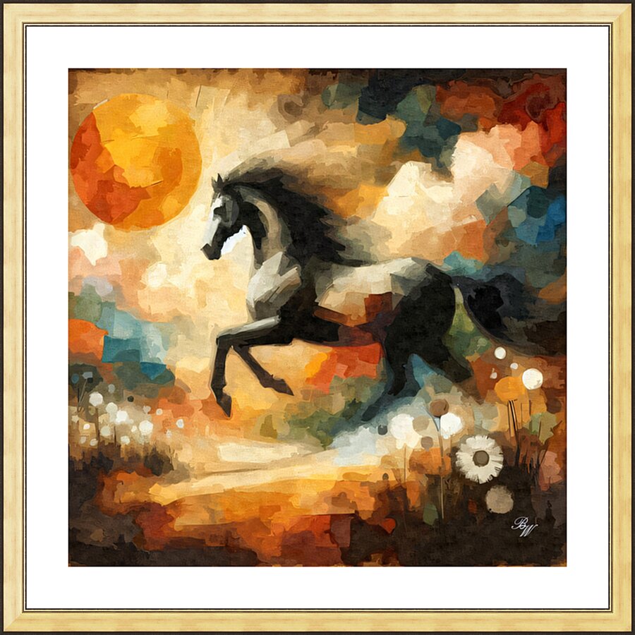 Abstract Horse 3 Picture Frame print