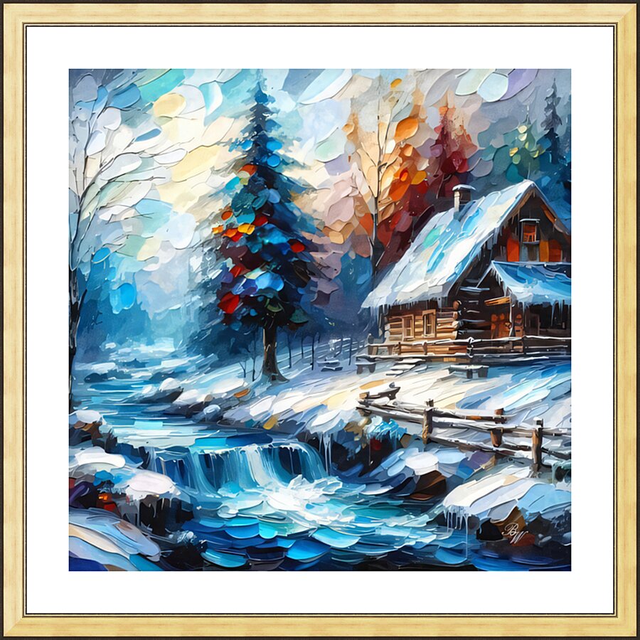 Log Cabin 2  Picture Frame print